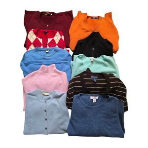10x Cashmere Sweater Lot Mixed Brands Colors DAMAGED READ Craft Recycle Cutter